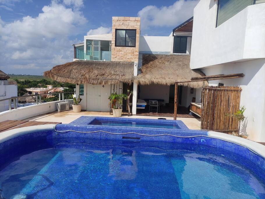 Bonita Habitacion Con Pequena Piscina A Aire Libre Puerto Morelos Exterior photo